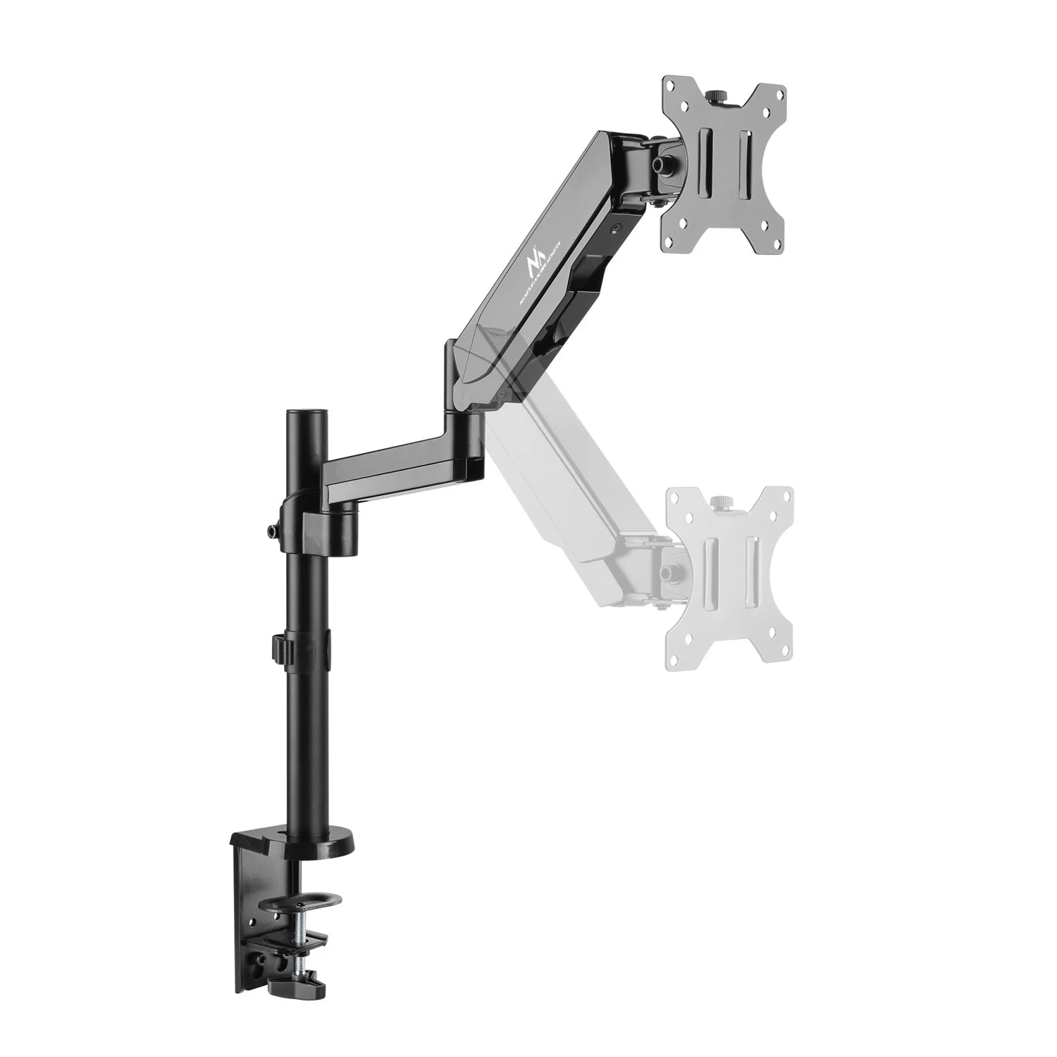 Monitorhalterung mit Doppelarm und Gasfeder für 17–32 Zoll Bildschirme, bis 8 kg, Schwarz