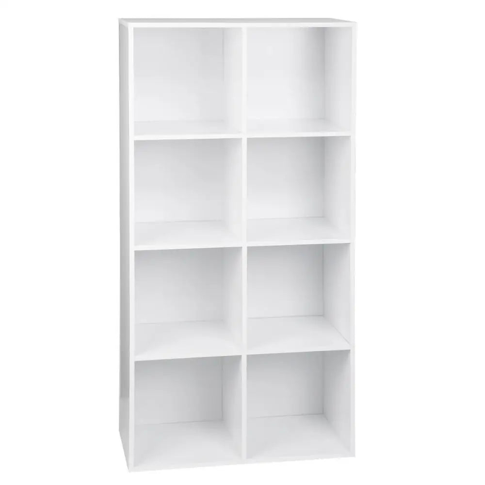 Freistehendes Bücherregal mit 8 Aufbewahrungsfächern aus MDF, 121 cm, für Wohnzimmer und Büro