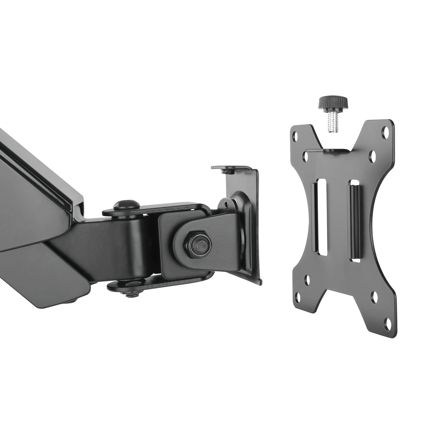 Monitorhalterung mit Doppelarm und Gasfeder für 17–32 Zoll Bildschirme, bis 8 kg, Schwarz
