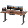 Elektrisch höhenverstellbarer Schreibtisch 180 × 80 cm mit Memory-Funktion und stabilem Metallgestell