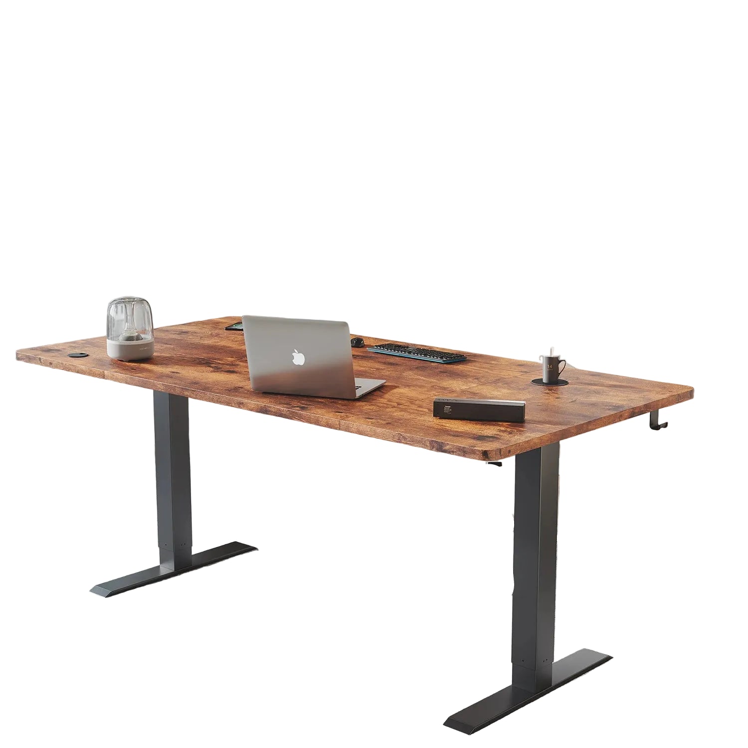 Elektrisch höhenverstellbarer Schreibtisch 180 × 80 cm mit Memory-Funktion und stabilem Metallgestell