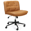 Armloser Büro-SchreibtischstuhlArmloser Drehstuhl mit Rollen, breiter Sitzfläche und verstellbarer Höhe für Büro und Wohnbereichmit Rollen, mittlere Rückenlehne, breiter Sitz, ergonomischer Stuhl 360°