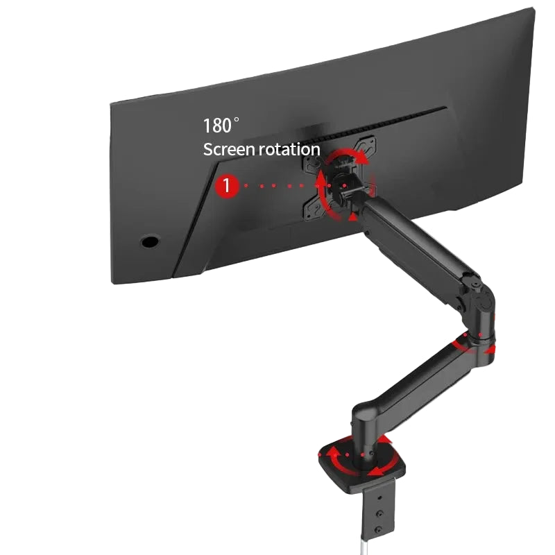 Einzelmonitor-Arm-SchreibtischhalteruEinzelmonitorarm für 17–32 Zoll Bildschirme, voll beweglich, bis 10 kg Tragkraft, mit Klemm- und Durchtischmontageng für 17-Zoll- bis 32-Zoll-Bildschirm, maximale Tragfähigkeit 10 kg