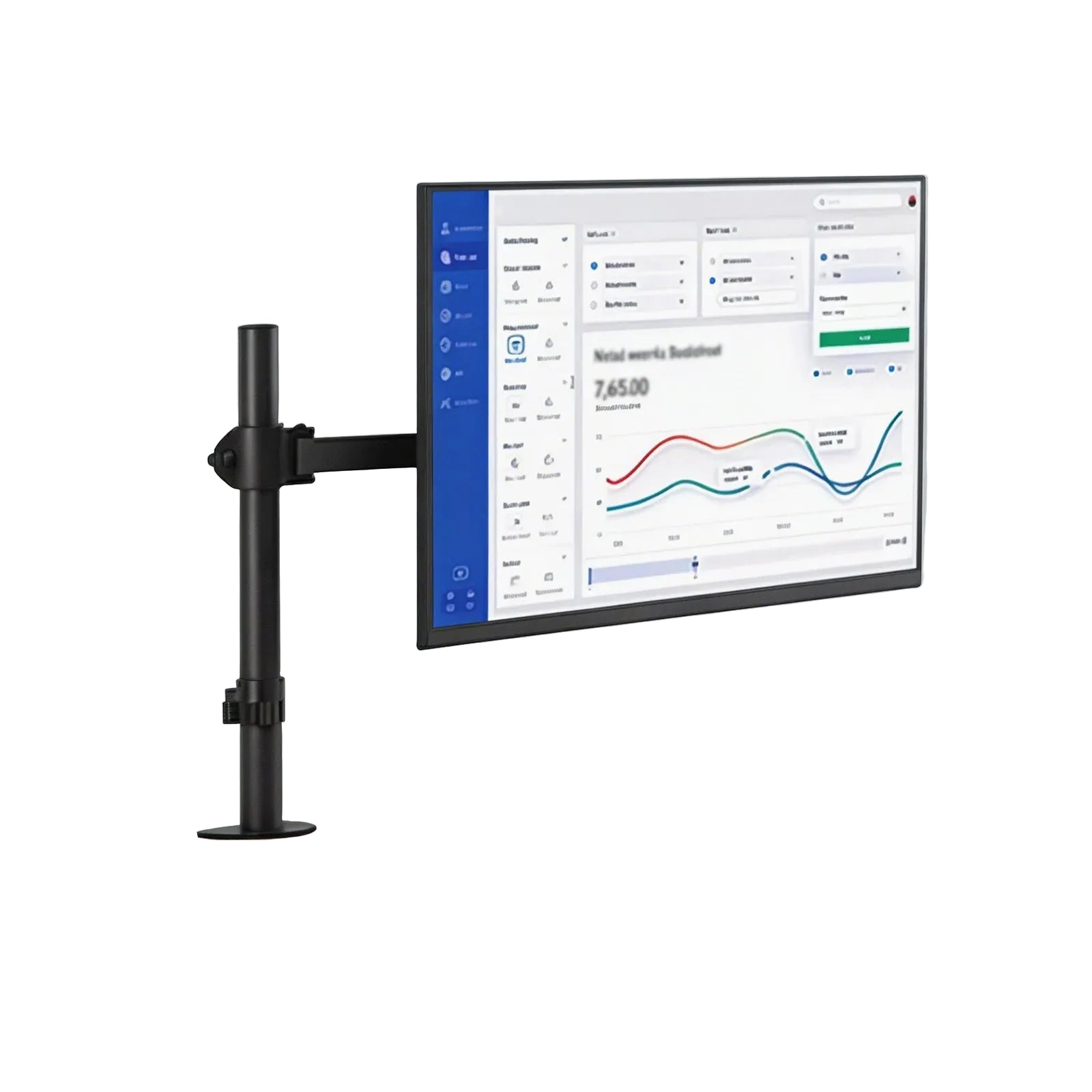 Monitorarm für 12–32 Zoll Bildschirme, höhen- und winkelverstellbare Halterung aus Stahl für Schreibtisch